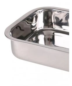 Wadiga Plats à Four Plat à Lasagne Inox Avec Poignées - 27.5x20x5.5cm -Poêles et wok Soldes plat a lasagne inox avec poignees 27 5x20x5 5cm 2