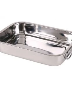Wadiga Plats à Four Plat à Lasagne Inox Avec Poignées - 33x24x6cm