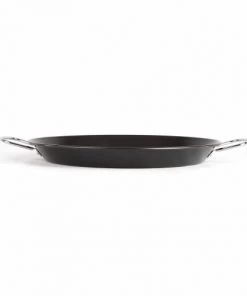 Livoo Poêles Et Wok Plat à Paella En Acier Noir D36cm