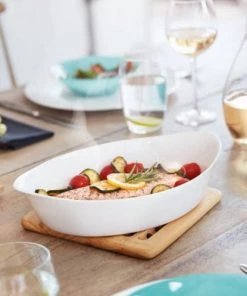 Luminarc Plats à Four Plat Blanc Ovale Ultraléger 38x22cm -Poêles et wok Soldes plat blanc ovale ultraleger 38x22cm 5