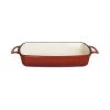 Vogue Plats à Four Plat En Fonte Rectangulaire 2.8 L Rouge -Poêles et wok Soldes plat en fonte rectangulaire 2 8 l rouge