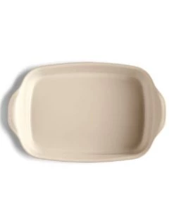 Emile Henry Plats à Four Plat Rectangle Argile Moyen Modèle En Céramique Beige -Poêles et wok Soldes plat rectangle argile moyen modele en ceramique beige 2
