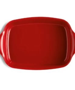 Emile Henry Plats à Four Plat Rectangle Grand Cru Grand Modèle En Céramique Rouge -Poêles et wok Soldes plat rectangle grand cru grand modele en ceramique rouge 2