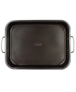 Menastyl Plats à Four Plat Rôtisserie Avec Grille En Acier Carbone 43,5 X 29 Cm -Poêles et wok Soldes plat rotisserie avec grille en acier carbone 43 5 x 29 cm 2