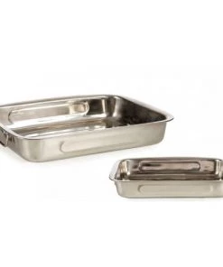 Wadiga Plats à Four Plats Four Rectangulaire En Acier Inoxydable - Lot De 2