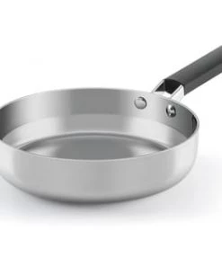 Castey Poêles Et Wok Poêle 26cm Acier Inox 3couches, Manche Silicone, Tous Feux