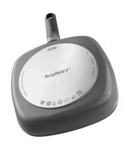 BergHoff Poêles Et Wok Poêle à Griller Carrée Avec Poignée Amovible Gris 24 Cm - Gem -Poêles et wok Soldes poele a griller carree avec poignee amovible gris 24 cm gem 5