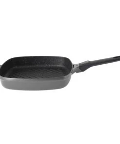 BergHoff Poêles Et Wok Poêle à Griller Carrée Avec Poignée Amovible Gris 28 Cm - Gem