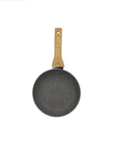 Menastyl Poêles Et Wok Poêle Avec Poignée En Aluminium Et Bois 20 Cm -Poêles et wok Soldes poele avec poignee en aluminium et bois 20 cm 2