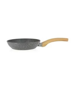 Menastyl Poêles Et Wok Poêle Avec Poignée En Aluminium Et Bois 20 Cm