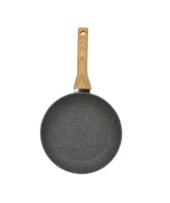 Menastyl Poêles Et Wok Poêle Avec Poignée En Aluminium Et Bois 24 Cm -Poêles et wok Soldes poele avec poignee en aluminium et bois 24 cm 2