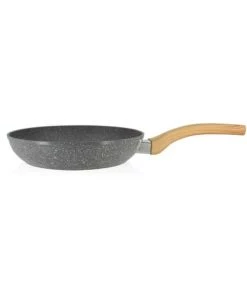Menastyl Poêles Et Wok Poêle Avec Poignée En Aluminium Et Bois 24 Cm