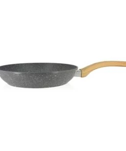 Menastyl Poêles Et Wok Poêle Avec Poignée En Aluminium Et Bois 28 Cm