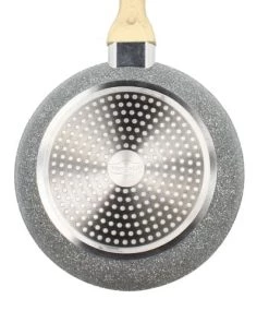 Menastyl Poêles Et Wok Poêle Avec Poignée En Aluminium Et Bois 28 Cm -Poêles et wok Soldes poele avec poignee en aluminium et bois 28 cm 3