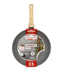 Menastyl Poêles Et Wok Poêle Avec Poignée En Aluminium Et Bois 30 Cm -Poêles et wok Soldes poele avec poignee en aluminium et bois 30 cm 1