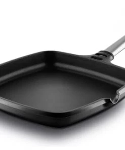 Castey Poêles Et Wok Poêle Carrée Lisse 22x22cm Antiadhésif, Fonte D’aluminium, Tous Feux