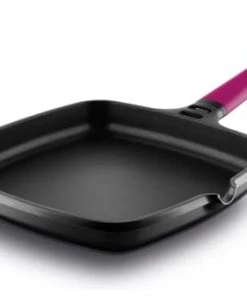 Castey Poêles Et Wok Poêle Carrée Lisse 22x22cm Antiadhésif, Fonte D’aluminium, Tous Feux