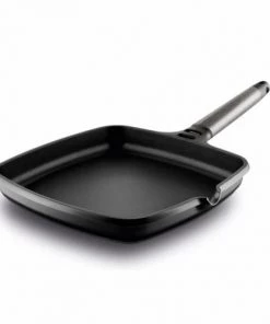 Castey Poêles Et Wok Poêle Carrée Lisse 27x27cm Antiadhésif, Fonte Aluminium, Tous Feux