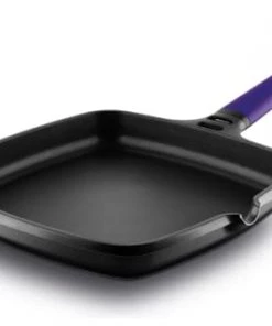 Castey Poêles Et Wok Poêle Carrée Lisse 27x27cm Antiadhésif, Fonte D’aluminium, Tous Feux