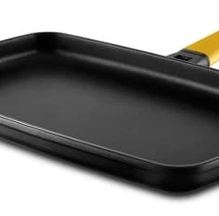 Castey Poêles Et Wok Poêle Carrée Lisse 40x25cm Antiadhésif, Fonte D'alu, Non Induction