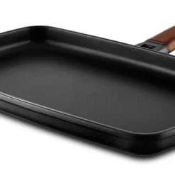 Castey Poêles Et Wok Poêle Carrée Lisse 40x25cm Antiadhésif, Fonte D'alu, Non Induction