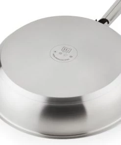 BOJ Poêles Et Wok Poêle En Acier Inoxydable Recouverte De Téflon D26cm -Poêles et wok Soldes poele en acier inoxydable recouverte de teflon d26cm 2