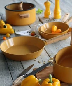 OGO Living Poêles Et Wok Poêle En Aluminium Forgé Jaune 20cm -Poêles et wok Soldes poele en aluminium forge jaune 20cm 4