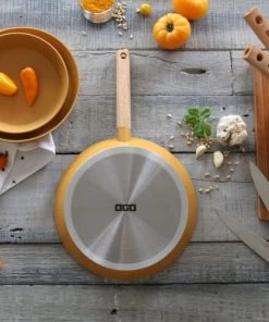 OGO Living Poêles Et Wok Poêle En Aluminium Forgé Jaune 20cm -Poêles et wok Soldes poele en aluminium forge jaune 20cm 5