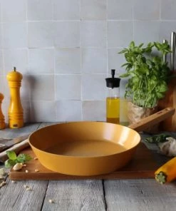 OGO Living Poêles Et Wok Poêle En Aluminium Forgé Jaune 28cm -Poêles et wok Soldes poele en aluminium forge jaune 28cm 3