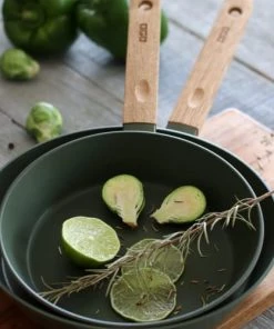 OGO Living Poêles Et Wok Poêle En Aluminium Forgé Kaki 28cm -Poêles et wok Soldes poele en aluminium forge kaki 28cm 2