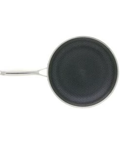 OGO Living Poêles Et Wok Poêle Fond Nid D'abeille En Acier Inoxydable 28 Cm