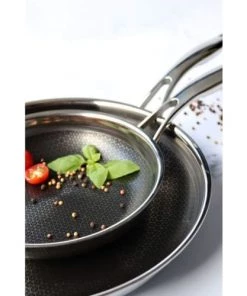 OGO Living Poêles Et Wok Poêle Fond Nid D'abeille En Acier Inoxydable 28 Cm -Poêles et wok Soldes poele fond nid d abeille en acier inoxydable 28 cm 4