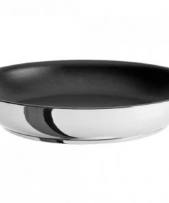 Cristel Poêles Et Wok Poêle Haute Inox Anti-adhérent Revêtue Amovible 24cm