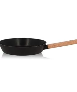 OGO Living Poêles Et Wok Poêle Induction En Aluminium Et Bois 28 Cm