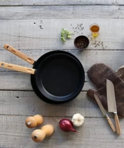 OGO Living Poêles Et Wok Poêle Induction En Aluminium Et Bois 28 Cm -Poêles et wok Soldes poele induction en aluminium et bois 28 cm 3