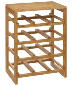 Five Simply Smart Ustensiles De Cuisine Et De Pâtisserie Porte Bouteilles En Bambou 12 Bouteilles - 35x24x47cm