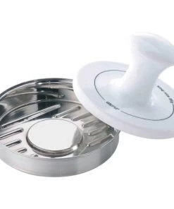 GEFU Ustensiles De Cuisine Et De Pâtisserie Presse à Steak Haché Et Hamburger En Acier Inoxydable Argent