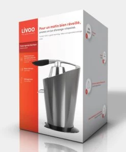 Livoo Ustensiles De Cuisine Et De Pâtisserie Presse-agrumes électrique En Acier Inoxydable Gris -Poêles et wok Soldes presse agrumes electrique en acier inoxydable gris 4