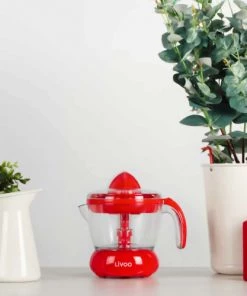 Livoo Ustensiles De Cuisine Et De Pâtisserie Presse-agrumes électrique En Plastique Rouge -Poêles et wok Soldes presse agrumes electrique en plastique rouge 2