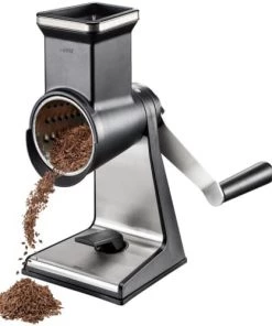 GEFU Ustensiles De Cuisine Et De Pâtisserie Râpe à Tambour Avec 3 Tambours En Acier Inoxydable Argent -Poêles et wok Soldes rape a tambour avec 3 tambours en acier inoxydable argent 2