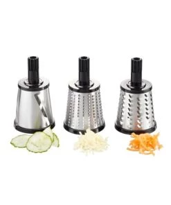 GEFU Ustensiles De Cuisine Et De Pâtisserie Râpe à Tambour Avec 3 Tambours En Acier Inoxydable Argent -Poêles et wok Soldes rape a tambour avec 3 tambours en acier inoxydable argent 3