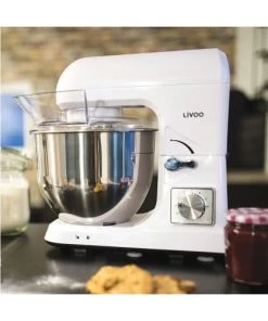 Livoo Ustensiles De Cuisine Et De Pâtisserie Robot Pâtissier En Plastique Blanc -Poêles et wok Soldes robot patissier en plastique blanc 2