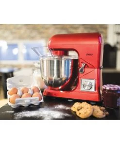 Livoo Ustensiles De Cuisine Et De Pâtisserie Robot Pâtissier En Plastique Rouge -Poêles et wok Soldes robot patissier en plastique rouge 3