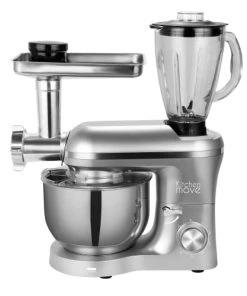 Kitchen Move Ustensiles De Cuisine Et De Pâtisserie Robot Patissier Hachoir Blender Acier Gris 1500W