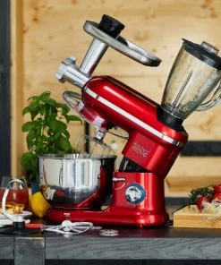 Kitchen Move Ustensiles De Cuisine Et De Pâtisserie Robot Patissier Hachoir Blender Acier Rouge 5.5L -Poêles et wok Soldes robot patissier hachoir blender acier rouge 5 5l 2