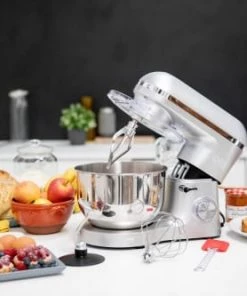 Kitchen Move Ustensiles De Cuisine Et De Pâtisserie Robot Patissier Multifonction Acier Gris 1500W -Poêles et wok Soldes robot patissier multifonction acier gris 1500w 5