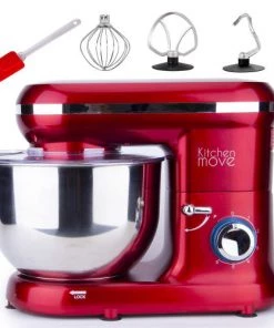 Kitchen Move Ustensiles De Cuisine Et De Pâtisserie Robot Patissier Multifonction Acier Rouge 1500W