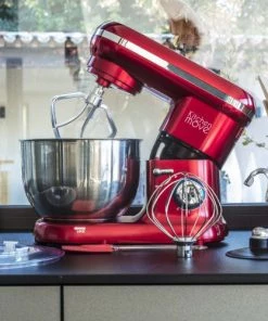 Kitchen Move Ustensiles De Cuisine Et De Pâtisserie Robot Patissier Multifonction Acier Rouge 1500W -Poêles et wok Soldes robot patissier multifonction acier rouge 1500w 4