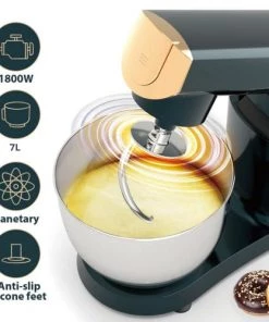 Kitchen Move Ustensiles De Cuisine Et De Pâtisserie Robot Pâtissier Multifonction Aluminium Gris 1800W -Poêles et wok Soldes robot patissier multifonction aluminium gris 1800w 5