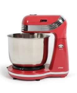 Livoo Ustensiles De Cuisine Et De Pâtisserie Robot Pâtissier Multifonction En Acier Inoxydable Rouge Clair